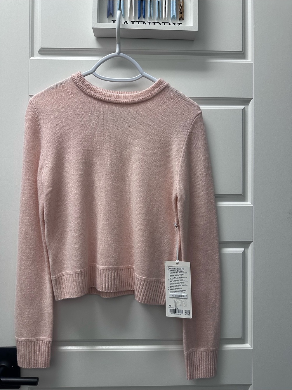 lululemon athletica Cashmere Slim-fit Pink Crewneck Sweater